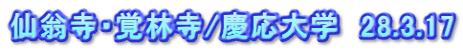 仙翁寺・覚林寺/慶応大学　28.3.17