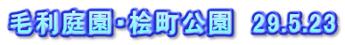 毛利庭園・桧町公園　29.5.23