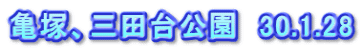 亀塚、三田台公園　30.1.28