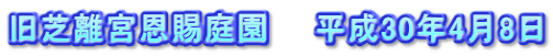 旧芝離宮恩賜庭園　　平成30年4月8日