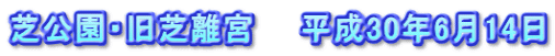 芝公園・旧芝離宮　　平成30年6月14日