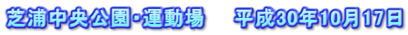 芝浦中央公園・運動場　　平成30年10月17日