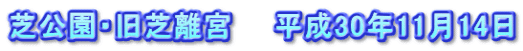 芝公園・旧芝離宮　　平成30年11月14日