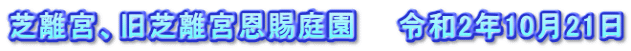 芝離宮、旧芝離宮恩賜庭園　　令和2年10月21日