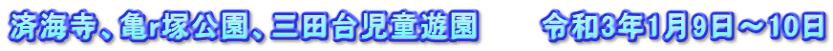 済海寺、亀r塚公園、三田台児童遊園　　　令和3年1月9日～10日