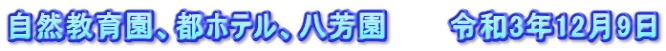 自然教育園、都ホテル、八芳園　　　令和3年12月9日