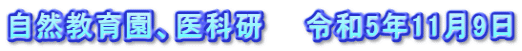 自然教育園、医科研　　令和5年11月9日