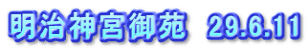 明治神宮御苑　29.6.11