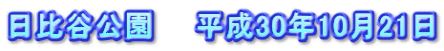 日比谷公園　　平成30年10月21日